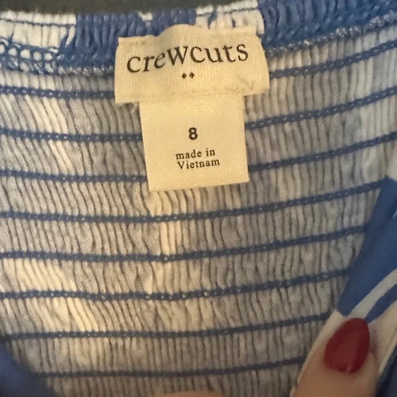 Crewcuts Blue and White Floral Kids Casual Dress - Picture 2 of 3